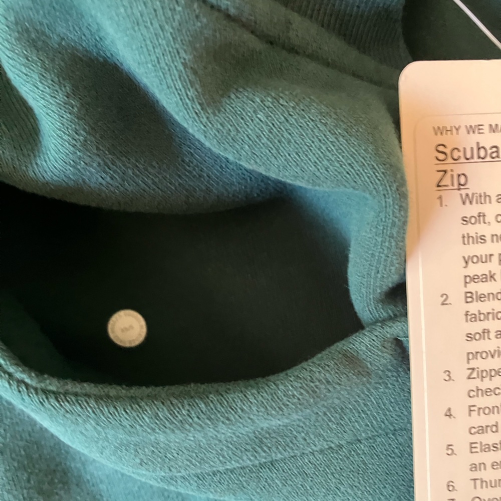 NWT Lululemon Scuba Oversized Full Zip Hoodie, Sz XS/S, Green Jasper - Picture 8 of 9